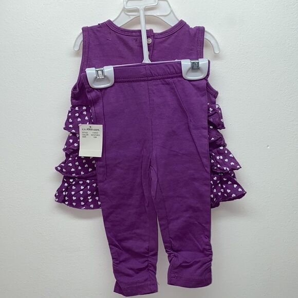 🔥U.S POLI ASSN KIDS GIRLS 2 pc set sz 12 months New - Picture 2 of 2